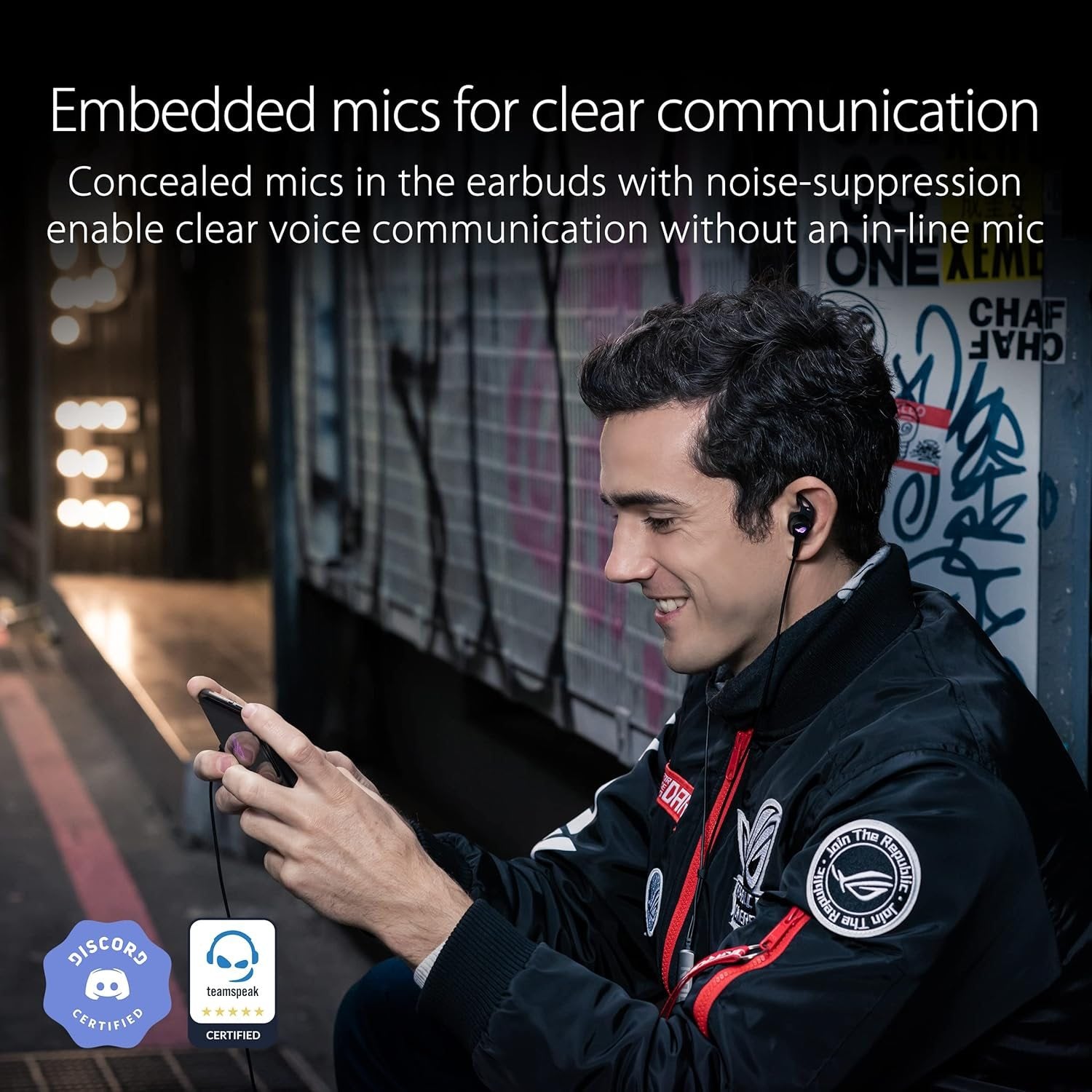 ASUS ROG Cetra II True Wireless Gaming Earbuds with ANC, Built-in Mic & USB-C - Immersive Gaming & Music Experience for PC, Mobile & Console