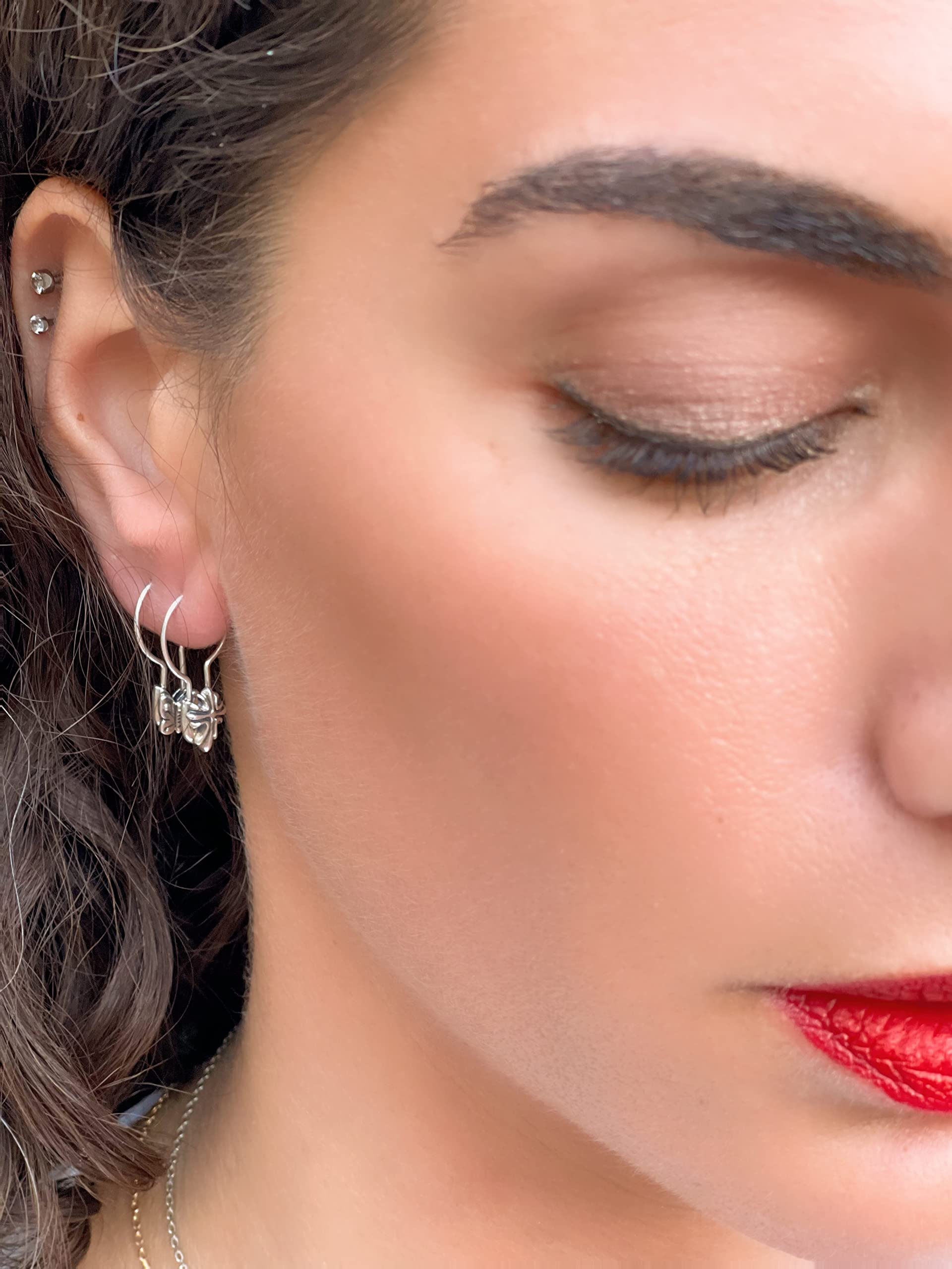 Monte Christo Gold Safety Pin Hoop Earrings for Women - Single Earring, Dainty Charm Jewelry Gift - Made in USA - Perfect for Casual Wear, Parties & Unique Fashion Statements