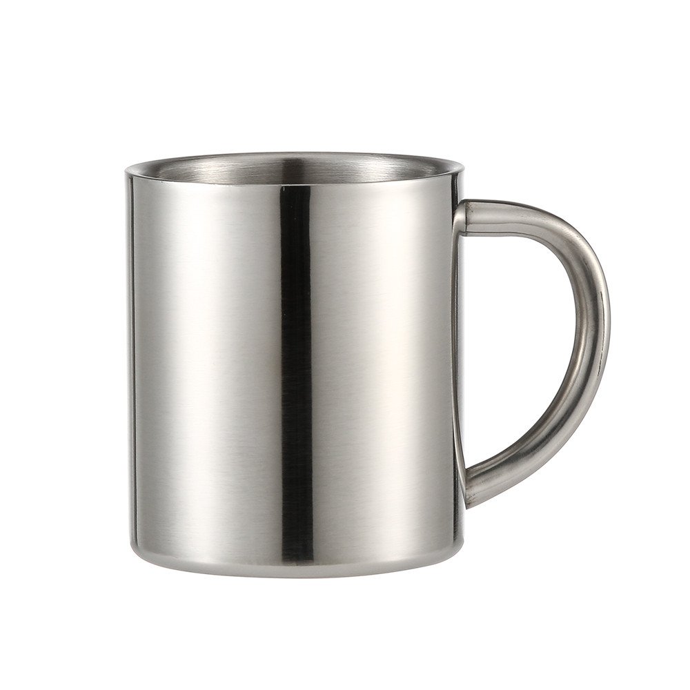 Stainless Steel Travel Beer Cup with Lid - Insulated Double Wall Drinking Glass for Beer, Coffee & Cold Drinks - Personalized Engraving (Silver, One Size) - Perfect for Camping, Hiking, Parties & Outdoor Adventures