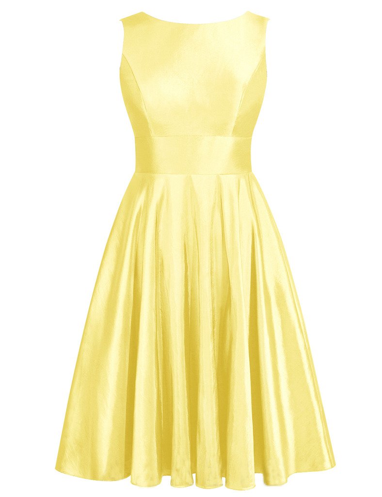 JAEDEN Short Satin Bridesmaid Dress - Elegant Backless Prom Party Gown with Bow for Weddings, Cocktail Parties & Special Occasions