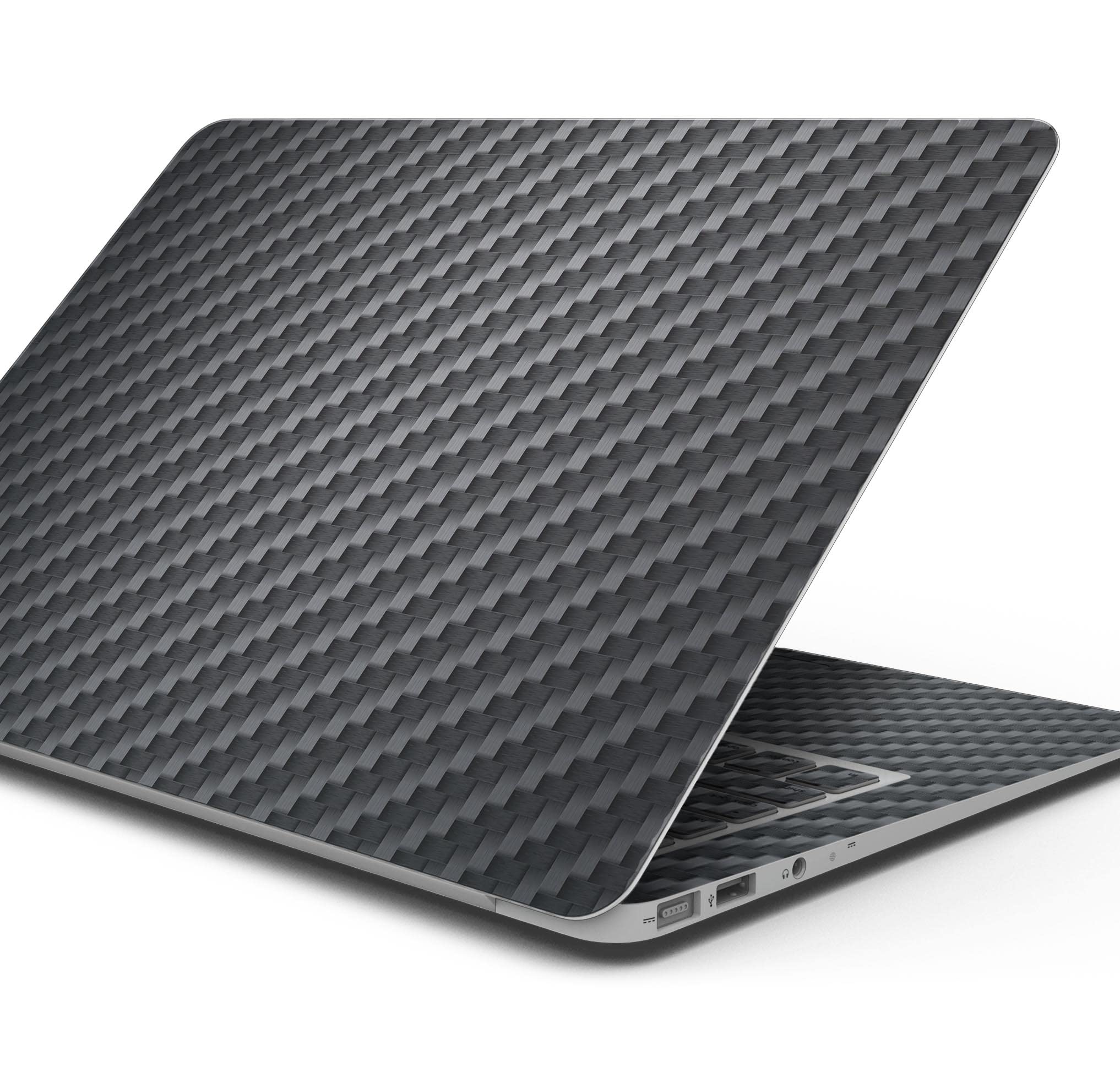 Premium Textured Black Carbon Fiber Full-Body Skin for MacBook Air 13