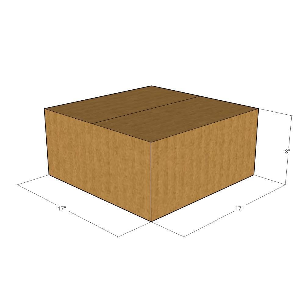 17x17x8 Inches Heavy Duty Corrugated Moving Boxes (25 Pack) - 32 ECT Strength Shipping Boxes for Business, Office & Home Use | Perfect for Packing, Storage & Moving Supplies