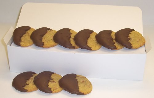Scott's Cakes Half-Dipped Peanut Butter Cookies with Rich Milk Chocolate - Gourmet White Gift Box | Perfect for Holiday Gifts, Birthday Treats & Corporate Events