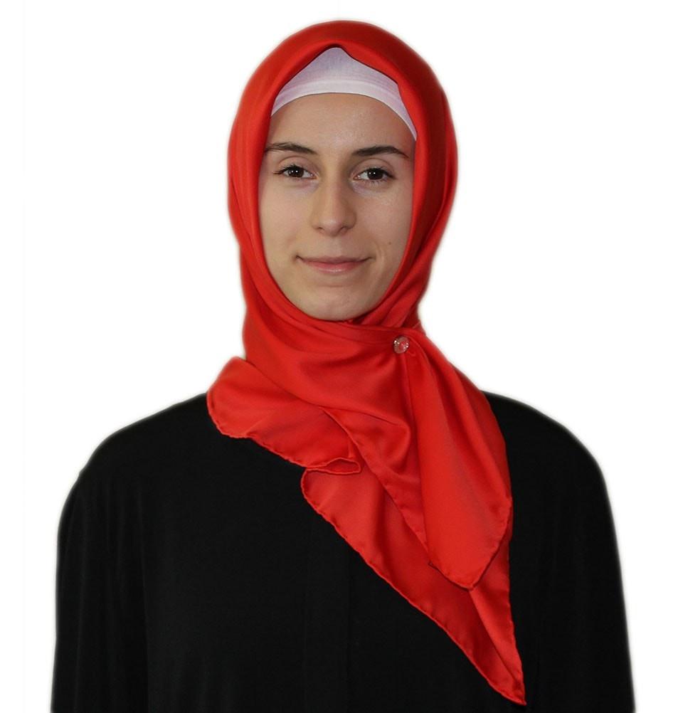 Aker Satin Square Hijab Scarf 6385 941 - Soft & Breathable Muslim Headscarf for Women, Perfect for Daily Wear, Prayer, and Special Occasions