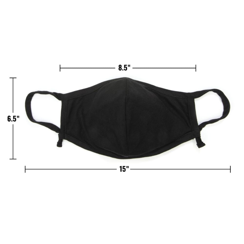 212 Performance CFM 05 000 Washable Cotton Face Mask with Adjustable Ear Straps - Reusable Black Cloth Mask for Daily Use, Workouts & Travel Protection