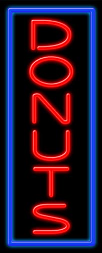 Vintage Donuts Glass Neon Sign #11542 - Handmade in USA | Perfect for Cafes, Bakeries & Retro Home Decor