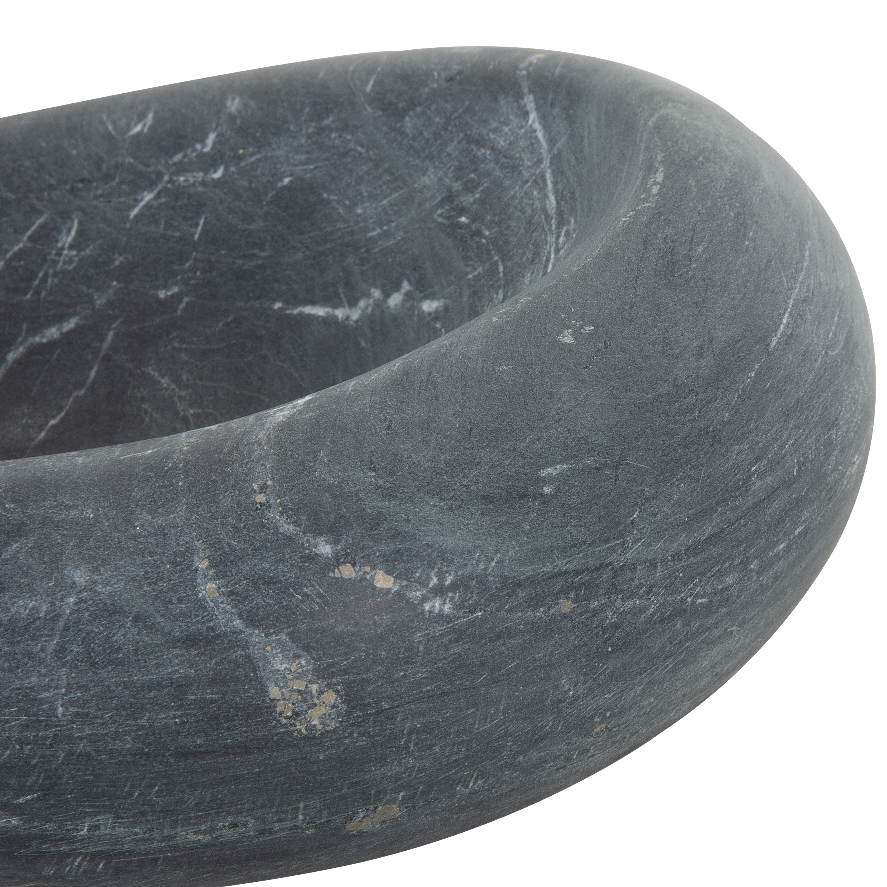 Lagoon Marble Bowl - Handcrafted Natural Stone Serving Bowl for Fruit, Salad, Decor | Perfect for Kitchen, Dining Table, Wedding Centerpiece