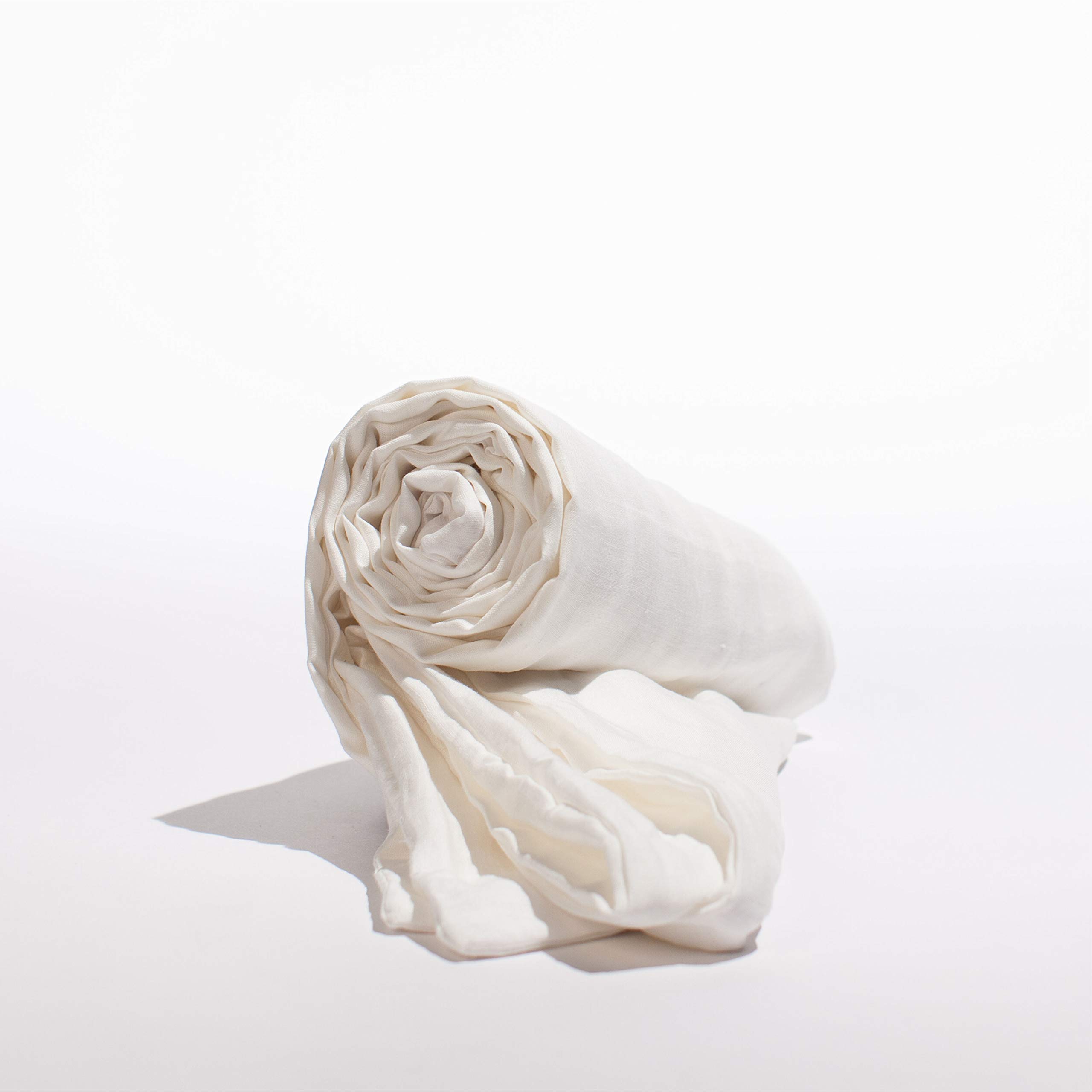 Organic Hemp Weighted Blanket Cover - Breathable & Cooling White Blanket for Stress Relief & Better Sleep | Perfect for Anxiety, Insomnia & Sensory Needs