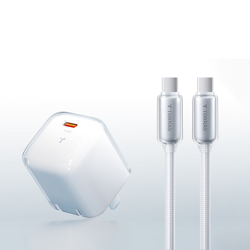 Icenano FoldPro Fast Charging Block - 30W USB C Wall Charger with GaN Technology | Compact & Portable for Travel, Home, Office | Fast Charge iPhone, Samsung, iPad, MacBook & More