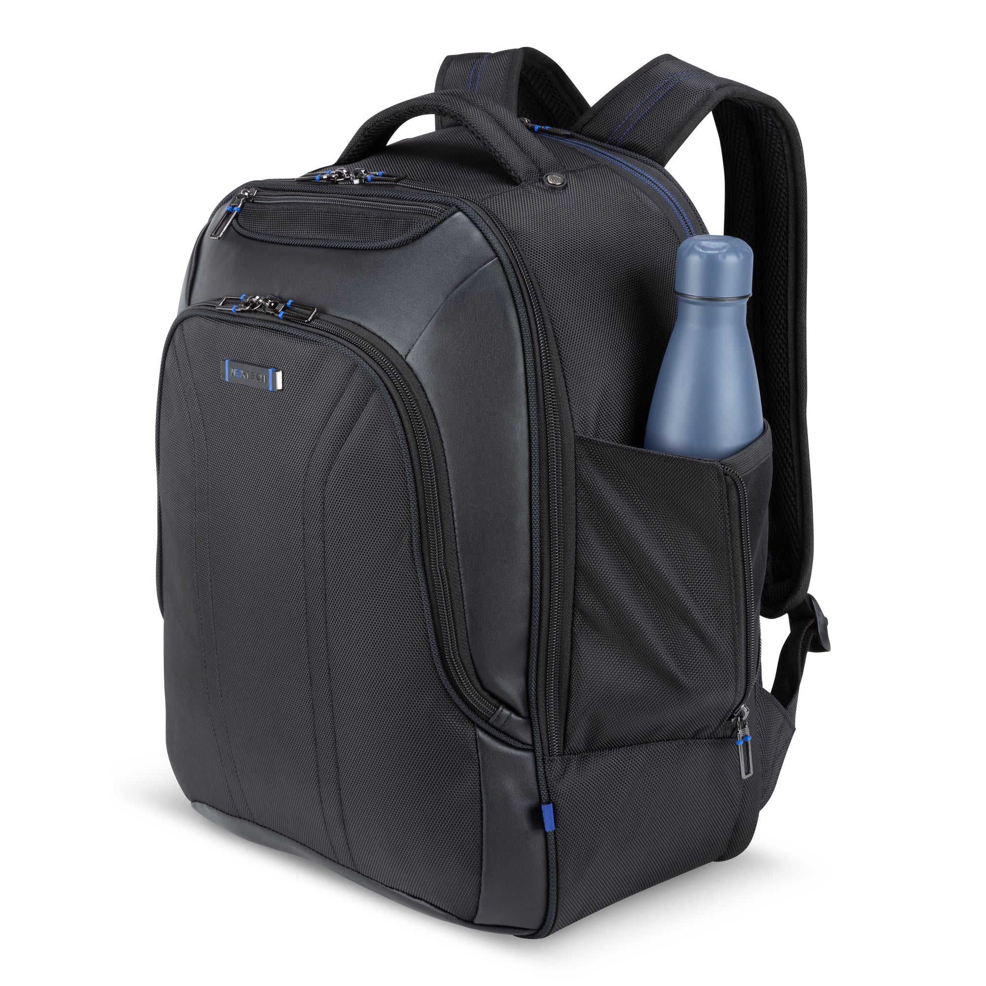 Nextech Professional Business Backpack for Men & Women - Waterproof Laptop Backpack with USB Charging Port - Perfect for Office, Travel, and Commuting