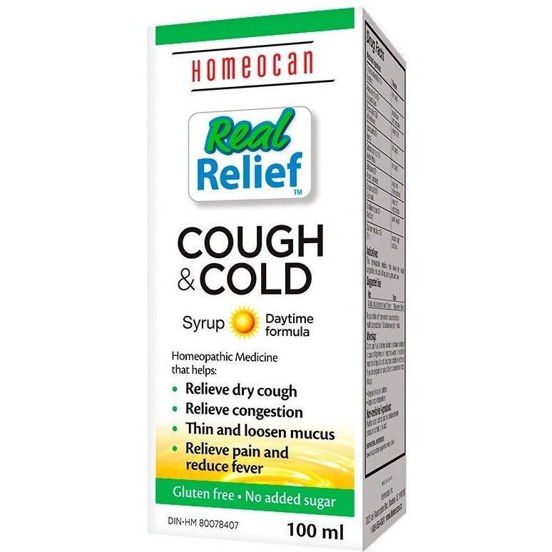 Homeocan Cough & Cold Daytime Syrup 100mL - Natural Relief for Adults & Kids - Daytime Cough Suppressant & Cold Medicine - Perfect for Work, School & Daily Activities