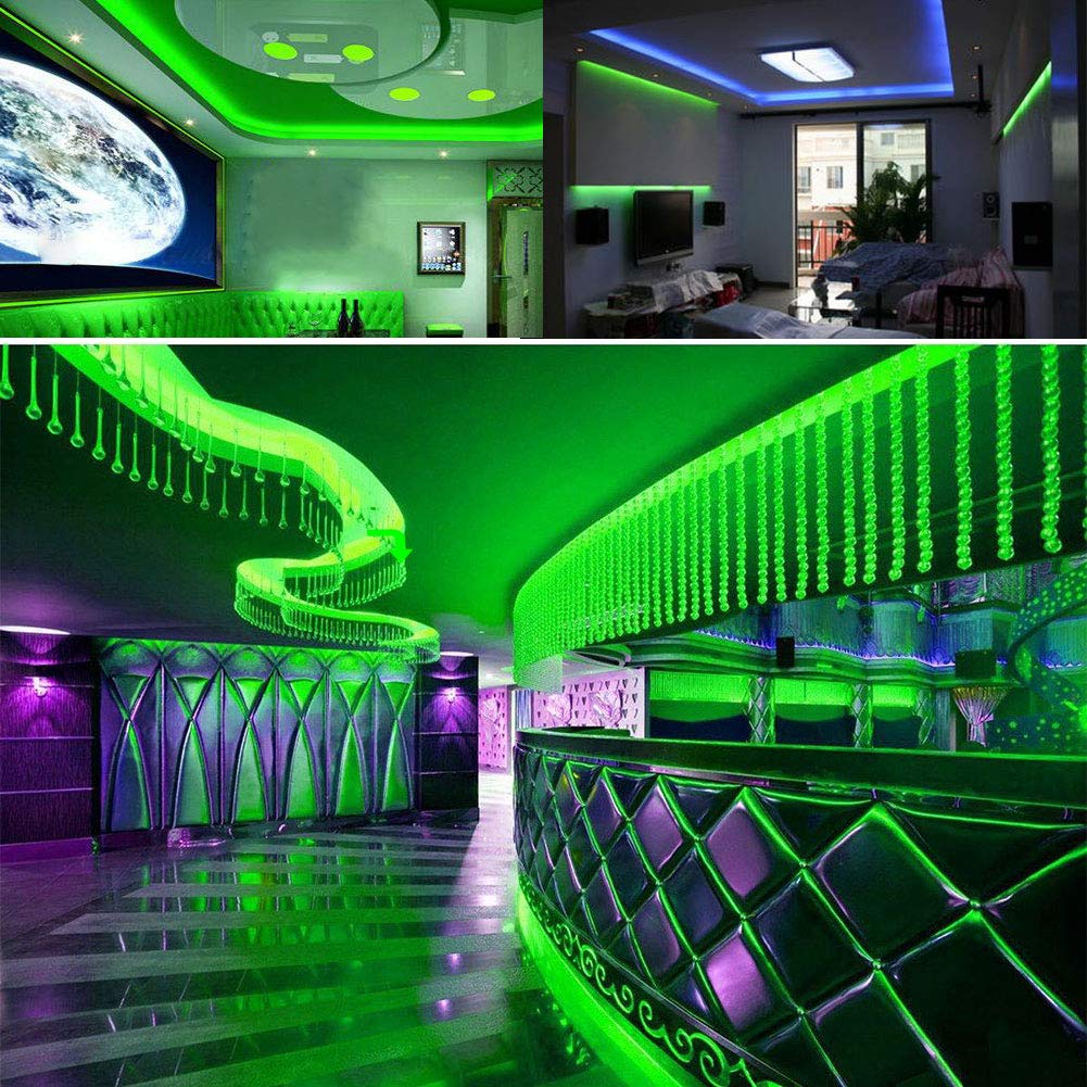 Bright 13000LM LED Neon Rope Light - 16.4Ft Flexible Outdoor String Lights with 600 LEDs, 12V DC Silicone Tape Bar for Home Decor, DIY Signs, Parties & Garden Lighting (Green) - Perfect for Bedroom, Patio, Wedding & Commercial Displays
