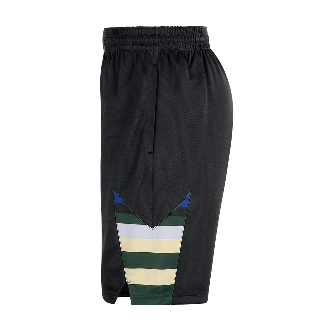 Milwaukee Bucks Youth NBA Basketball Shorts 8-20 - Black Statement Edition Swingman Jersey Shorts for Boys | Game Day, Sports & Casual Wear