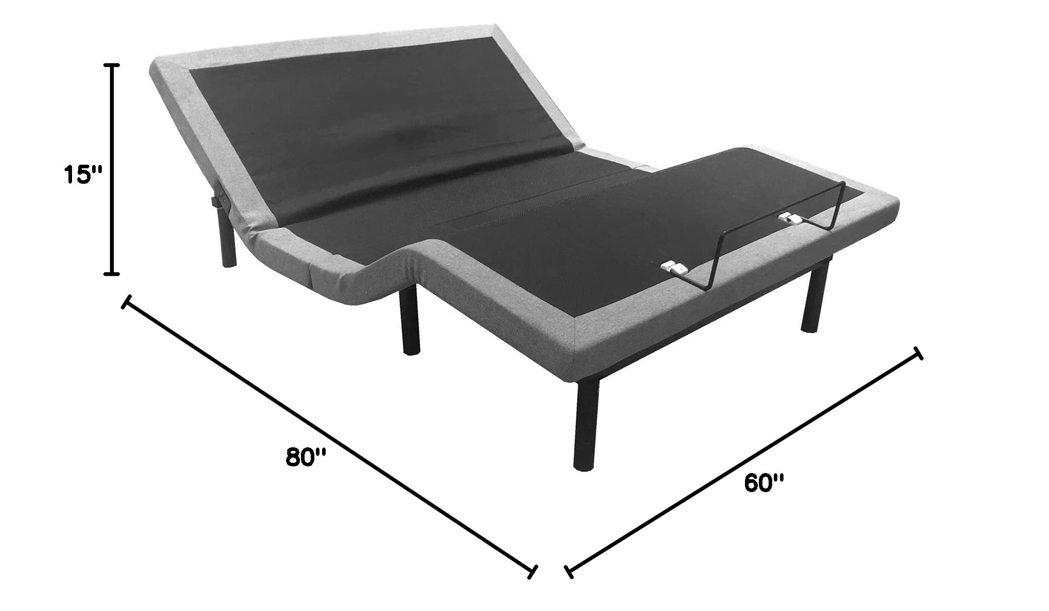 King Adjustable Bed Base with Full Body Massage, USB Ports & Zero Gravity - Anti-Snore Feature, Memory Positions, Under Bed Lighting & Wireless Remote - Perfect for Home Comfort, Relaxation & Better Sleep