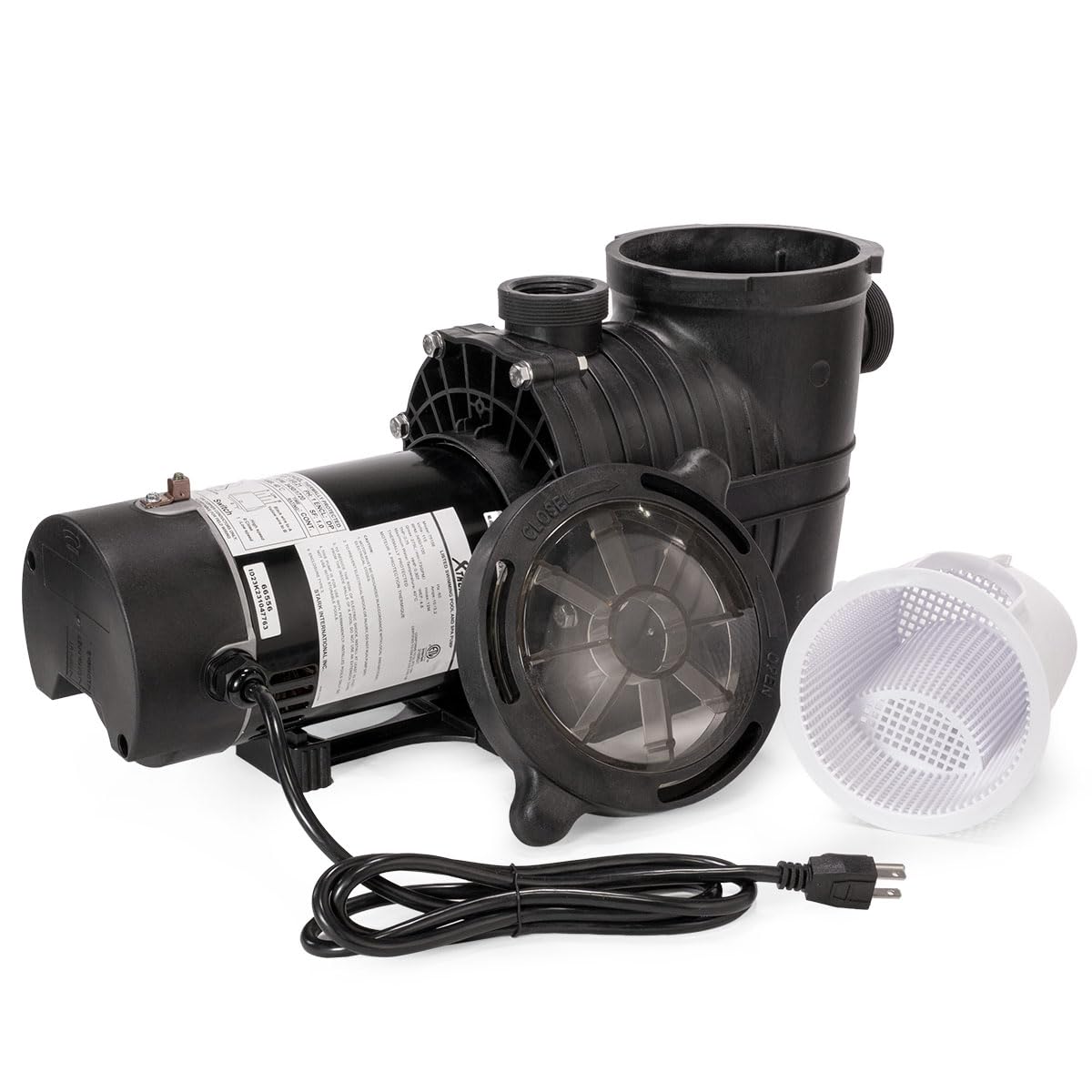 XtremepowerUS 1.0HP Variable Speed Pool Pump - 2-Speed Above Ground Swimming Pool Pump with 115V & 1-1/2