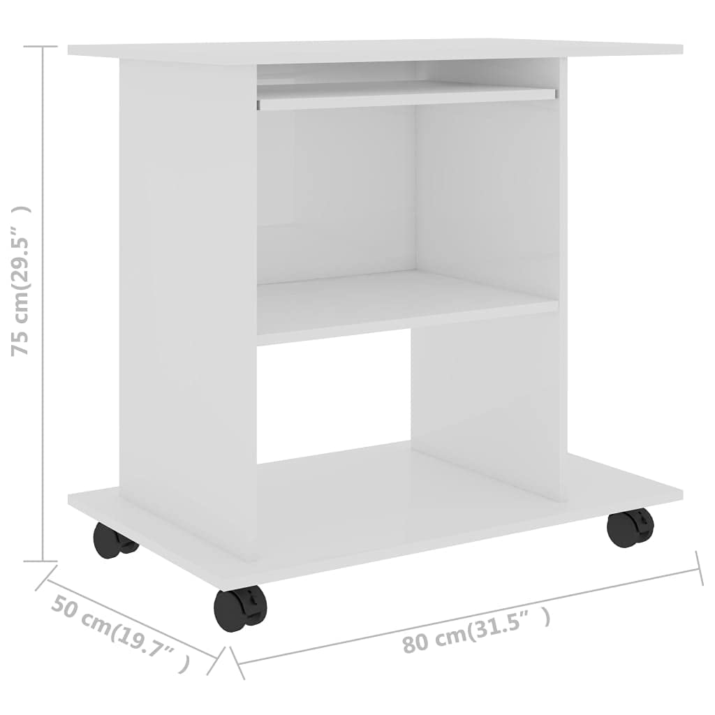 Ergonomic Computer Desk with Keyboard Tray & Shelf - 31.5