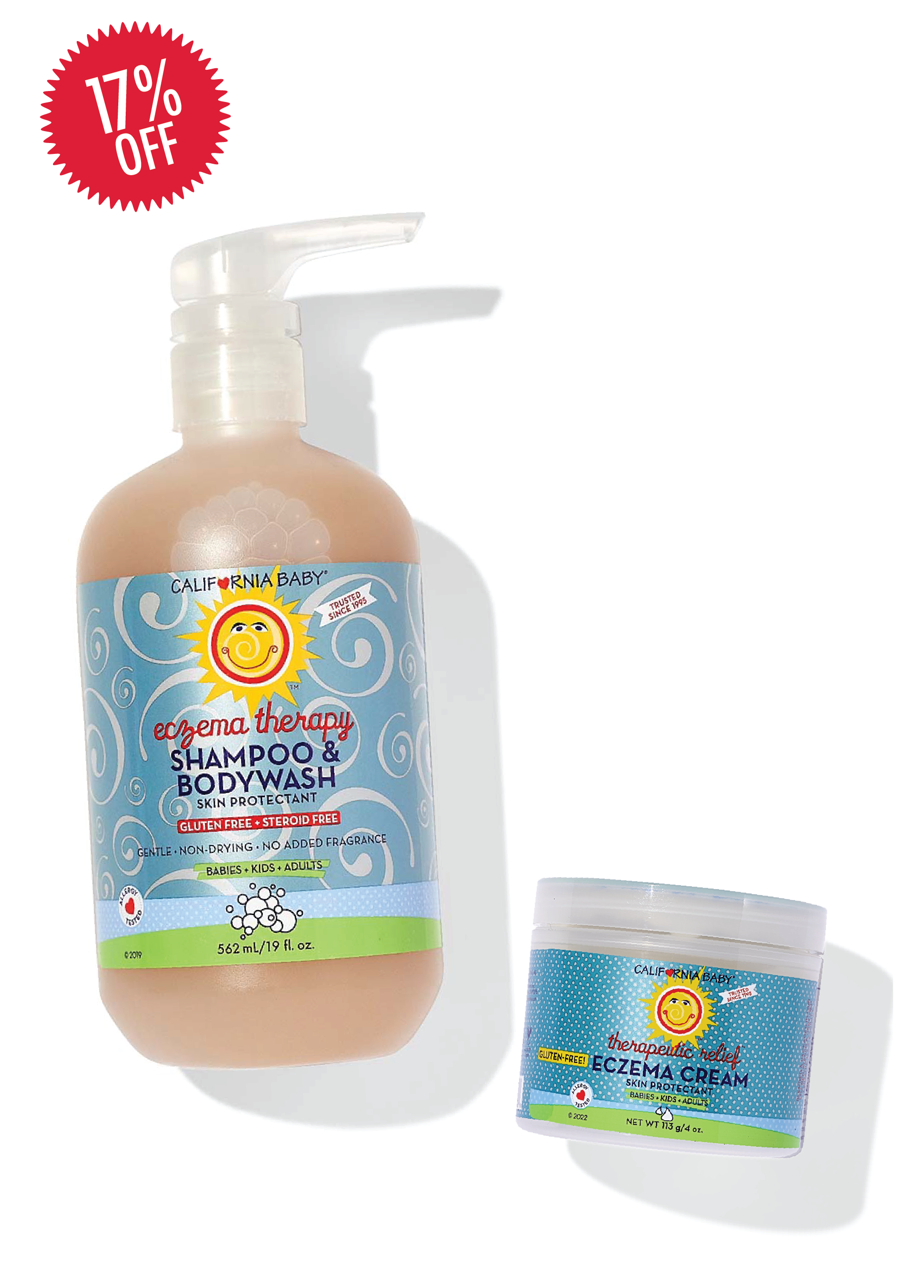 Best Eczema Cream & Body Wash Bundle for Dry, Itchy Skin Relief – Soothe & Hydrate Sensitive Skin – Perfect for Adults & Kids with Dermatitis or Psoriasis