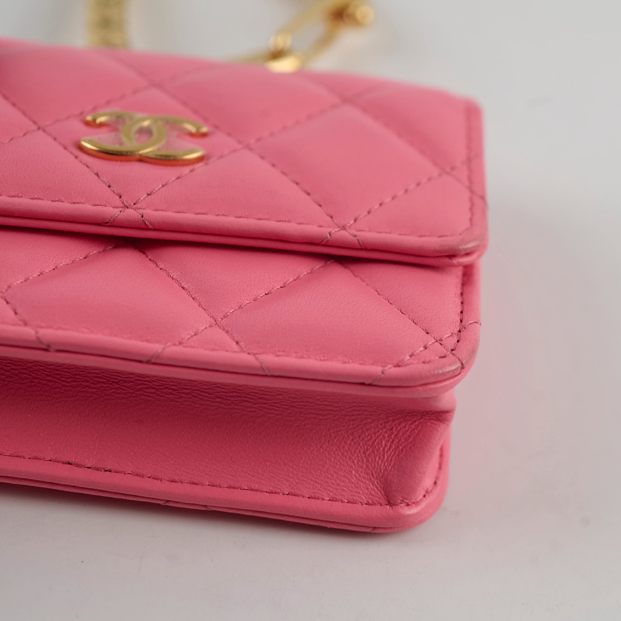 Chanel Quilted Mini Hook Card Coin Case Pink 31 Series - Luxury Wallet for Cards & Coins | Perfect for Everyday Use, Travel & Gift Giving