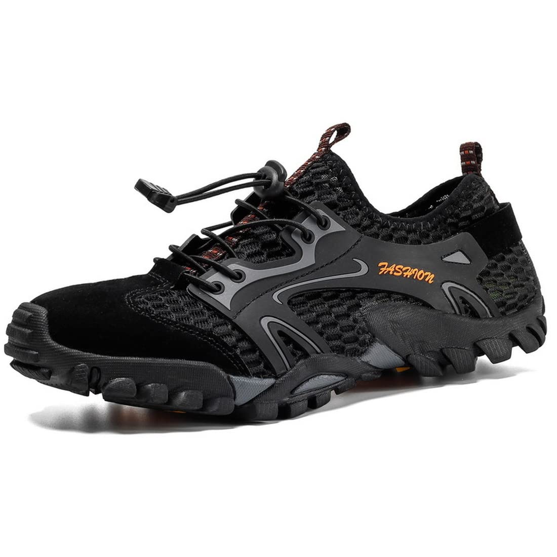 Men's Lightweight Breathable Walking Water Shoes - Durable Hiking & Beach Shoes for Water Sports, Swimming, Kayaking, and Outdoor Adventures
