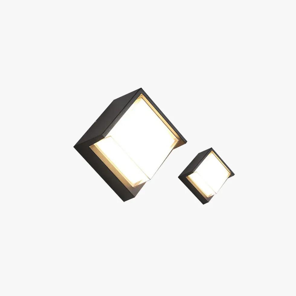 Black Outdoor Square Wall Lights - Waterproof & Durable Exterior Lighting for Patio, Garden, and Porch