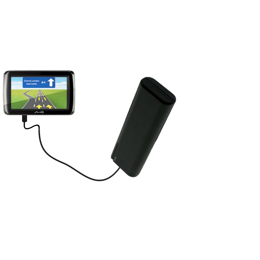 Portable AA Battery Charger for Mio Spirit 470 GPS - Gomadic TipExchange Technology - Emergency Power Backup for Road Trips & Outdoor Adventures