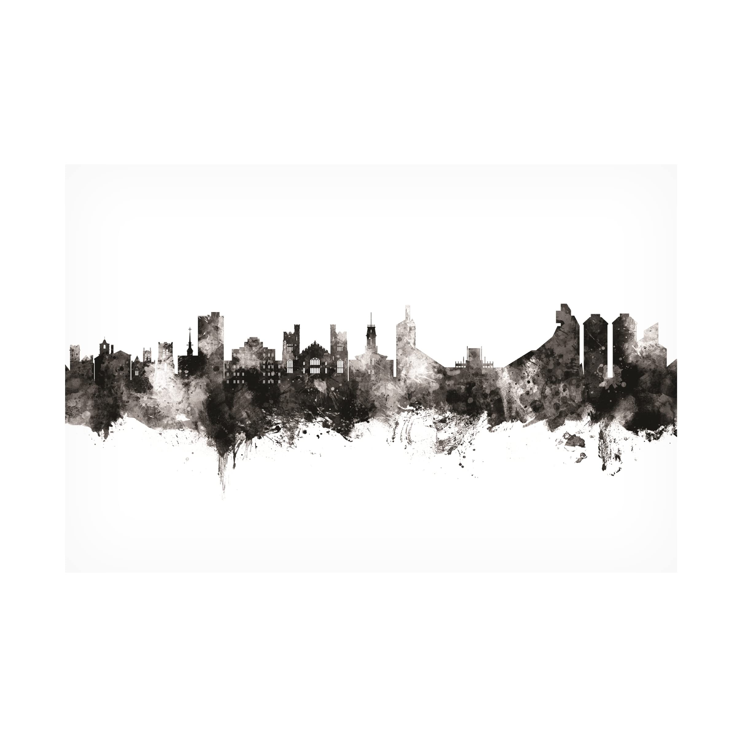 Michael Tompsett Boulder Colorado Skyline Canvas Art Print - Modern Wall Decor for Living Room, Bedroom & Office - Trademark Fine Art Collection