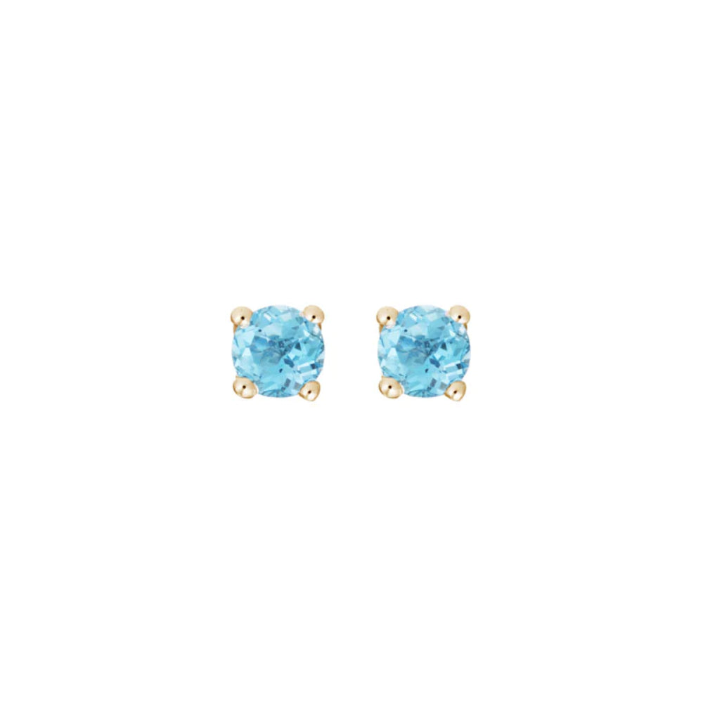 14K Gold Gemstone Stud Earrings for Women - Dainty & Elegant Jewelry Gift for Birthday, Anniversary, Valentine's Day - Perfect for Everyday Wear & Special Occasions