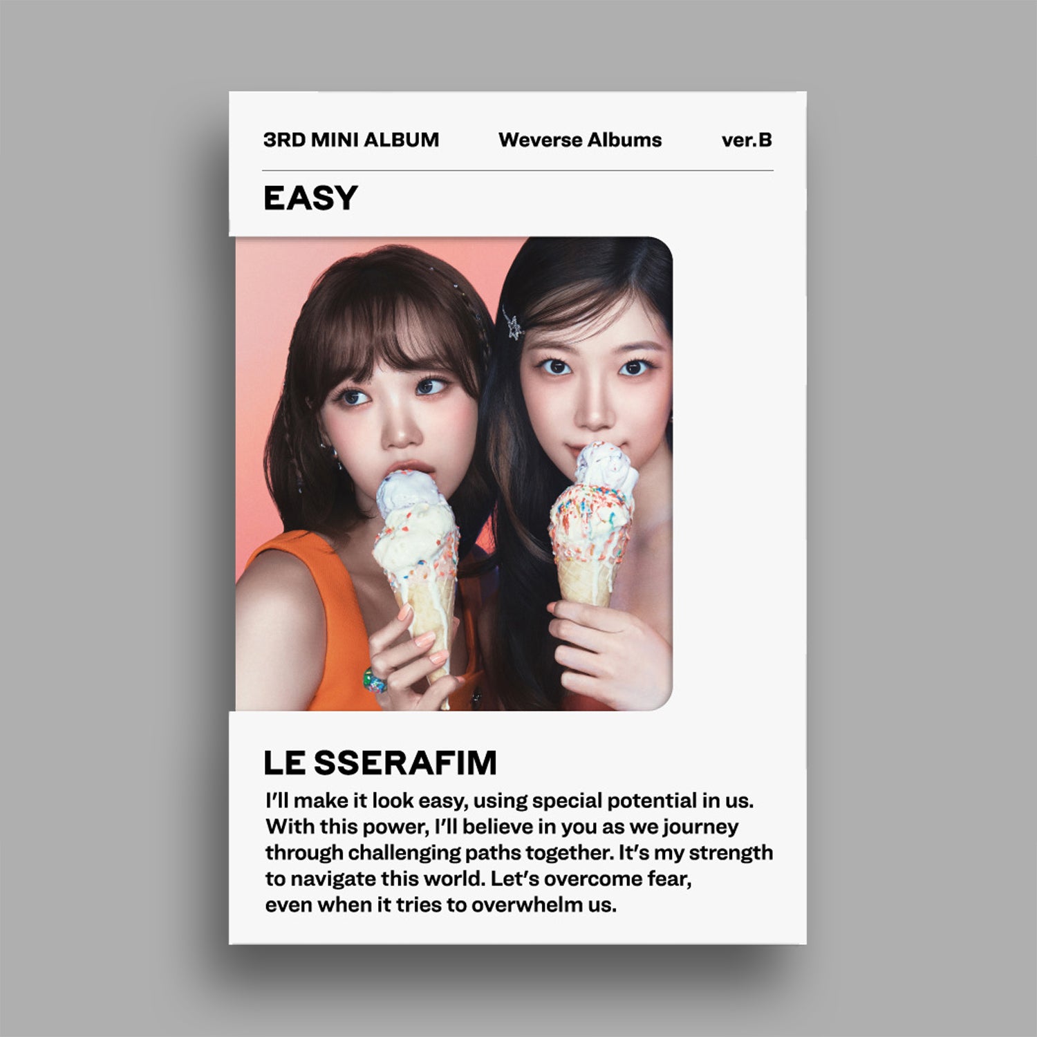 LE SSERAFIM 3rd Mini Album 'EASY' (Weverse Version) - K-Pop Music CD for Fans, Collectors & Gift Giving - Perfect for Concerts, Parties & K-Pop Collections