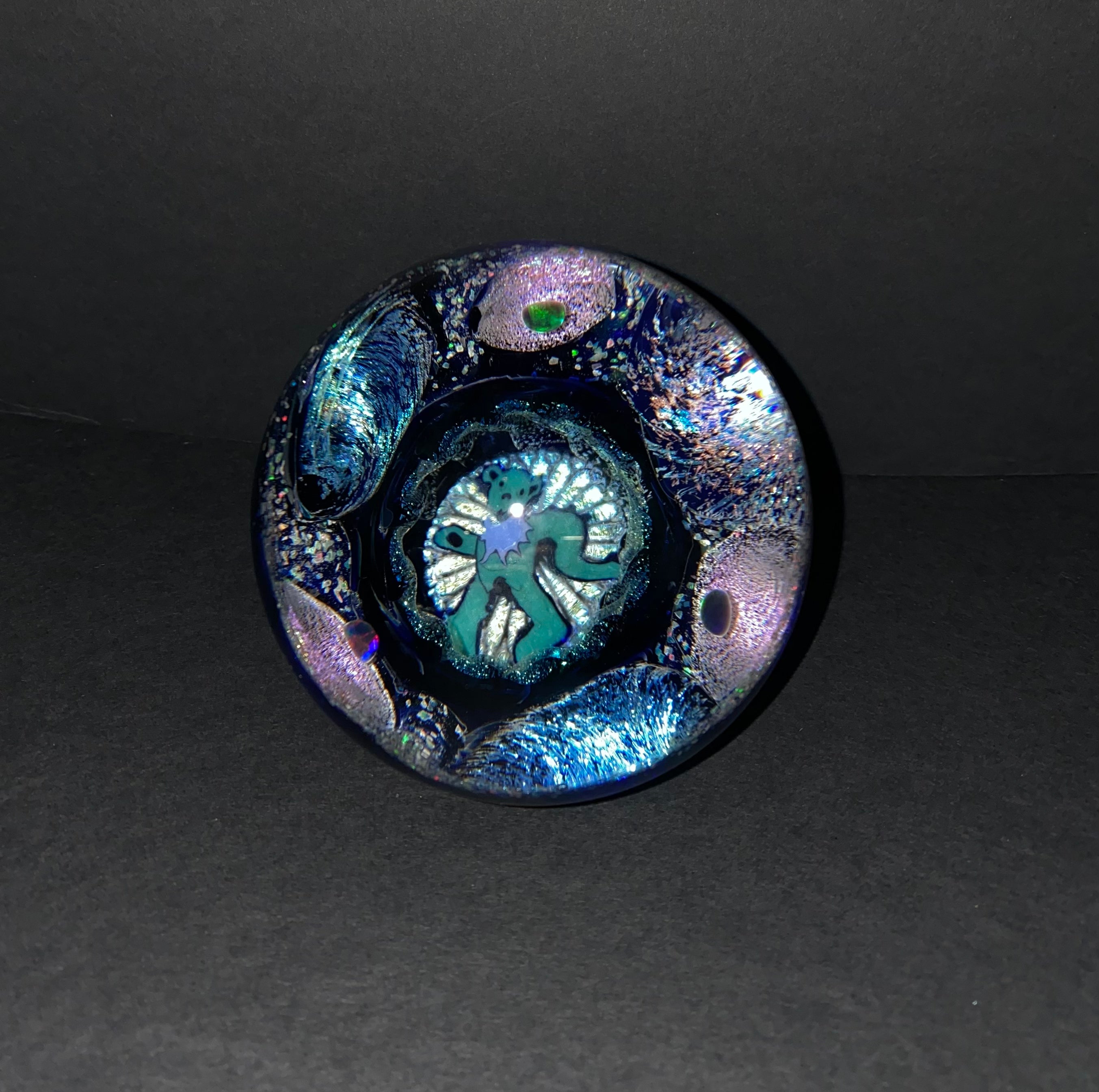 Grateful Dead Opal Marble - Unique Collectible Glass Marble for Grateful Dead Fans | Perfect for Home Decor, Gift Giving & Meditation