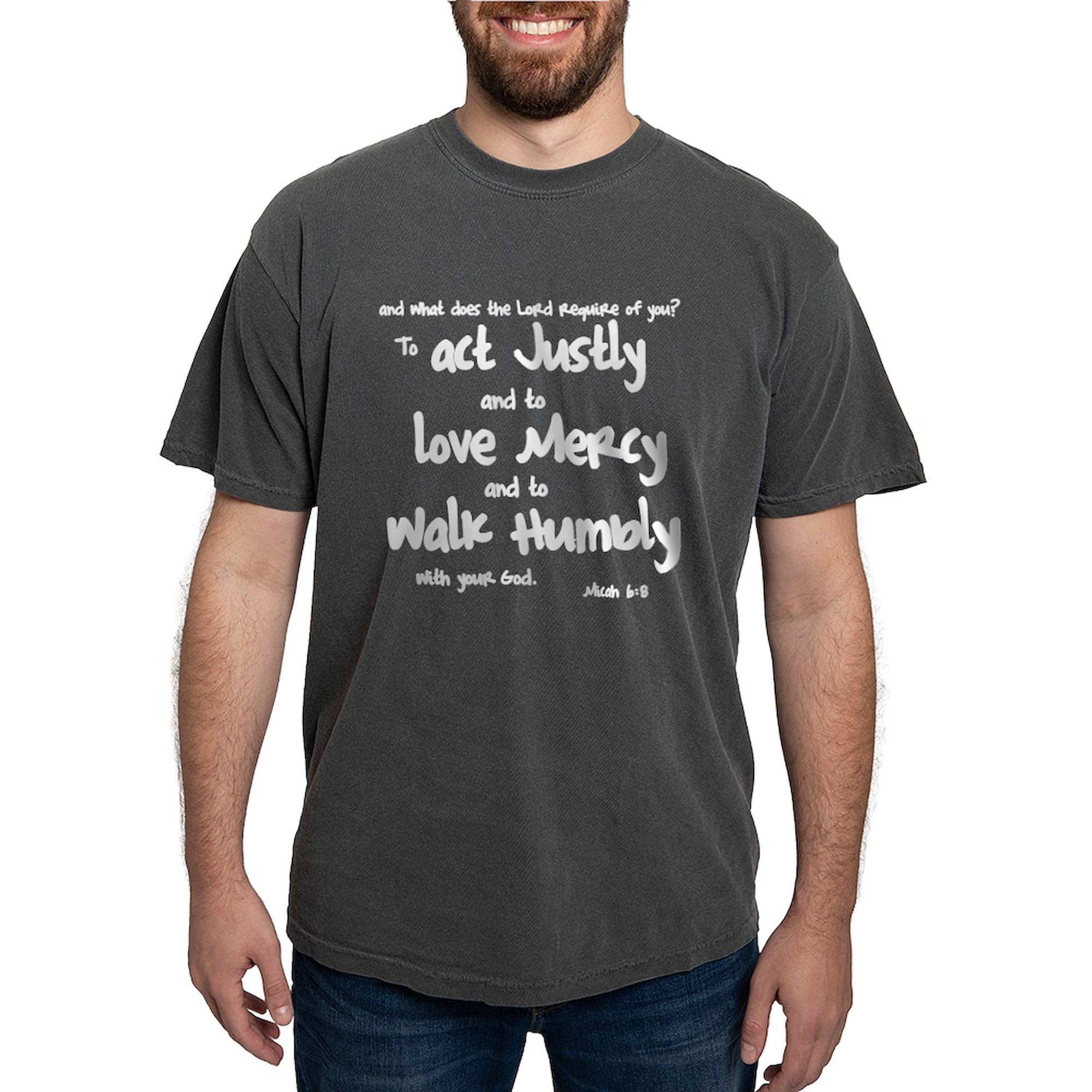 Micah 6:8 Bible Verse Men's T-Shirt - Comfort Colors Christian Apparel for Church, Worship & Daily Wear