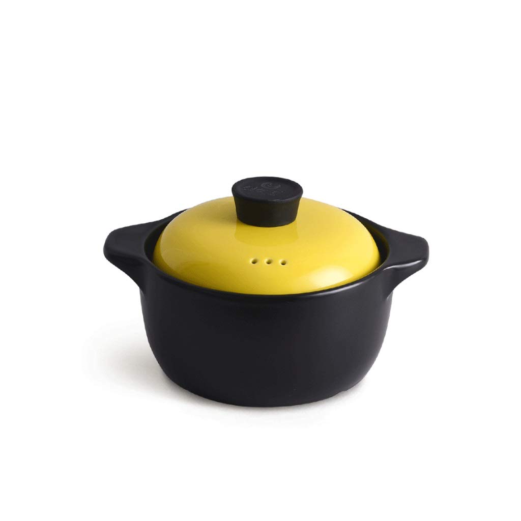 Premium Enameled Ceramic Soup Pot with Lid - 3QT Stewpot, Casserole & Cocotte for Stovetop & Oven - Ideal for Soups, Stews, Braising & Slow Cooking - Durable Ceramic Cookware for Home Chefs