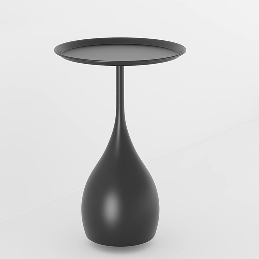 Modern Round Metal Side Table - 15.7