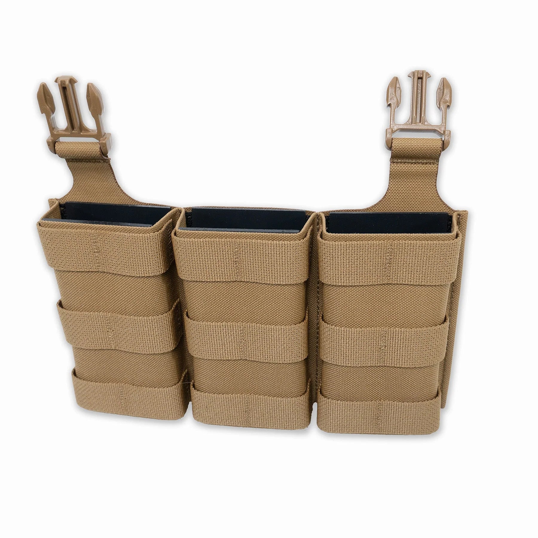 Esstac 5.56 Triple Daeodon Front Panel with 3 Rows of MOLLE Webbing - Tactical Plate Carrier Accessory for Military, Airsoft & Range Training