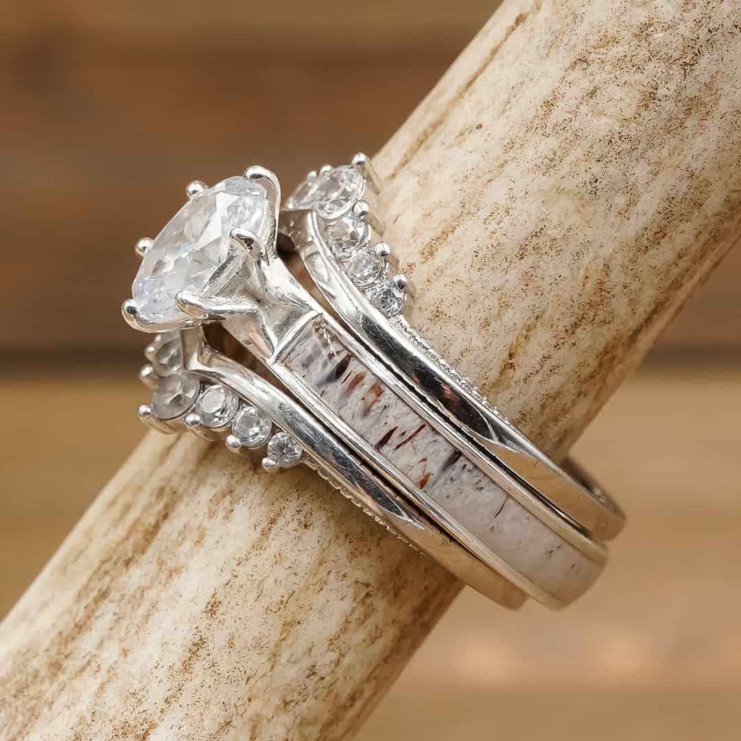 Elegant The Grand Adair Wishbone Wedding Ring Set - Perfect for Engagement, Anniversary & Bridal Jewelry Gifts