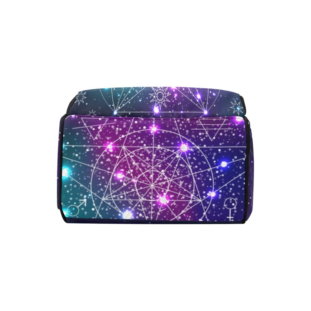 Personalized Galaxy Print Diaper Bag - Custom Name Waterproof Tote & Nursing Backpack for Moms | Travel, Outdoor & Daily Use Baby Essentials Carrier