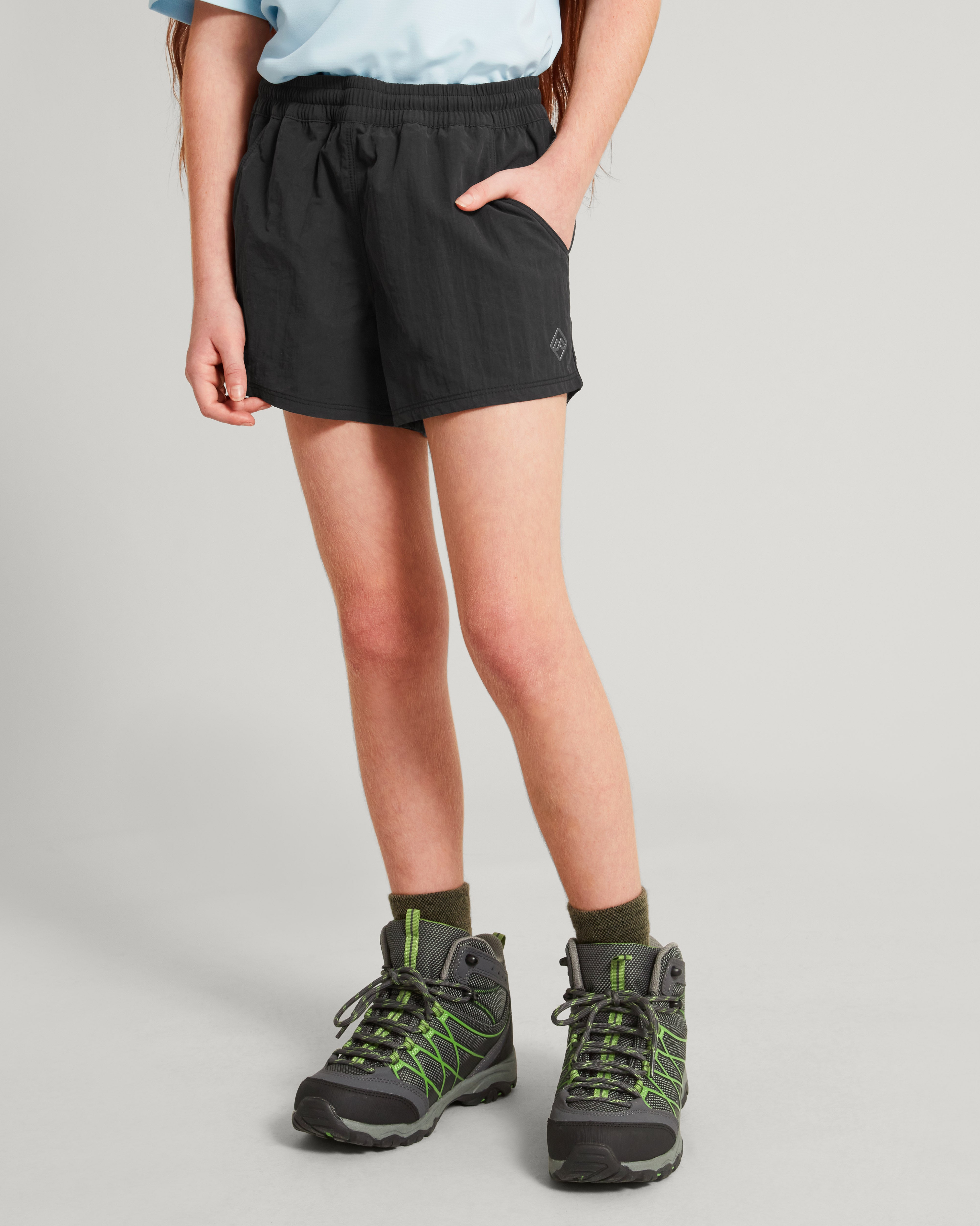 EVRY Day Girls' Black Shorts - Comfortable Casual Wear for School, Play & Summer Activities