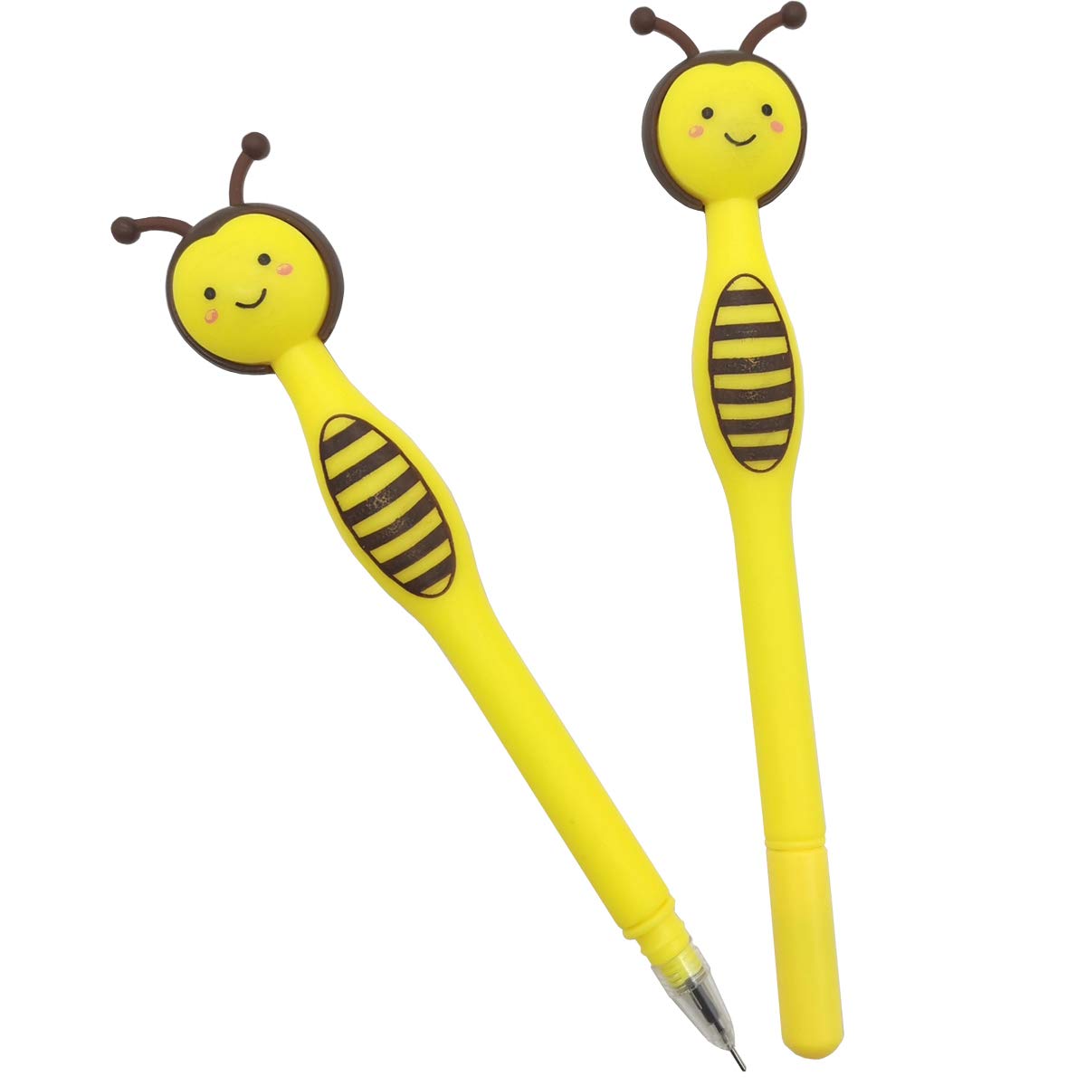 22PCS Cartoon Bee Gel Pens - Fine Point Rollerball Marker Pens for Writing, Drawing & Signatures - Cute Bee-Themed Party Favors & School Supplies (Perfect for Kids' Birthday Parties, Classroom Rewards & Office Gifts)