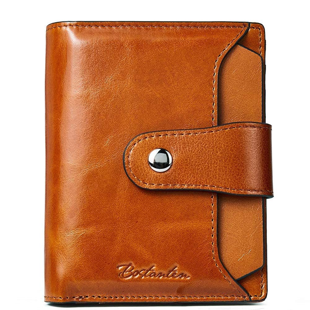 BOSTANTEN Women's Leather Wallet with RFID Blocking - Large Capacity RFID Blocking Leather Wallet & Crossbody Backpack Purse for Travel, Work, and Everyday Use