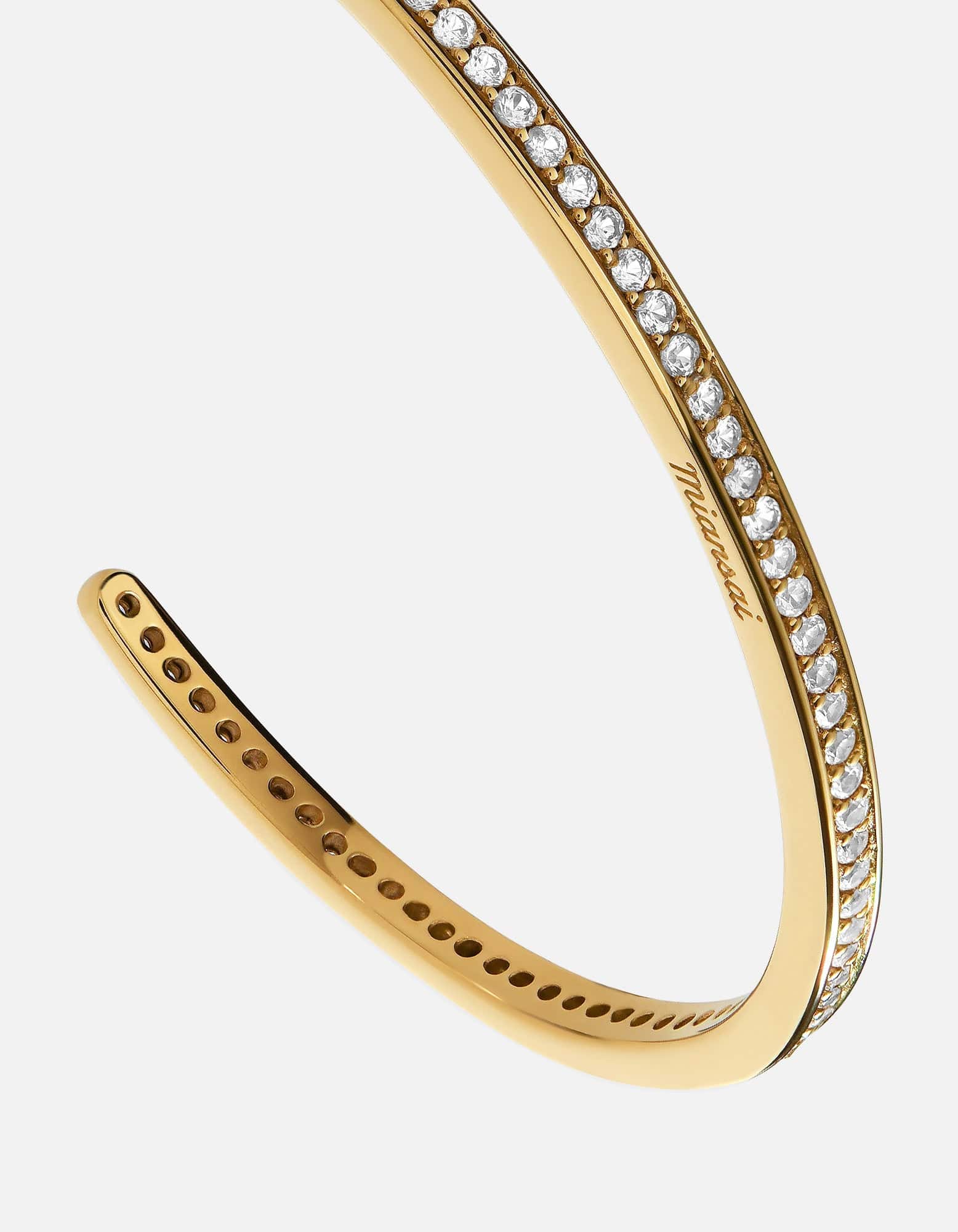 14K Gold Plated Pavé Cuff Bracelet Set - Elegant Stackable Bangle for Women, Perfect for Weddings, Parties & Everyday Wear
