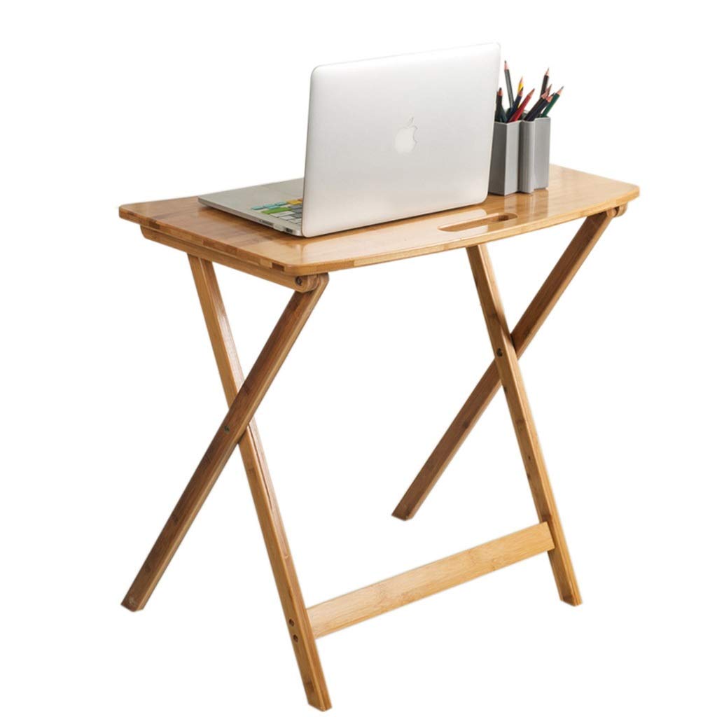 Foldable Adjustable Laptop Desk - Portable Study Writing Table for Home Office, Living Room, Bedside, Balcony - Multi-Functional as Flower Stand & Shelf (Yellow, 65cm x 37cm x 62cm) - Perfect for Remote Work, Online Learning & Small Space Living