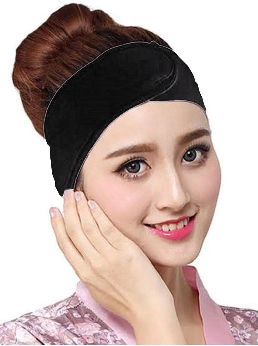 ZAUKY Professional Polycotton Facial Headbands for Women & Men - Adjustable Spa Headband for Skincare, Washing Face, Hair Styling - Pack of 6 (Multicolor)