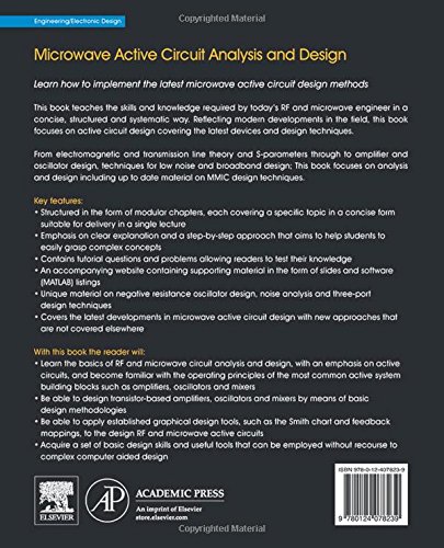 Microwave Active Circuit Analysis and Design - RF Engineering Guide for Wireless Communication & Radar Systems | Microwave Circuit Design Book for Engineers & Students