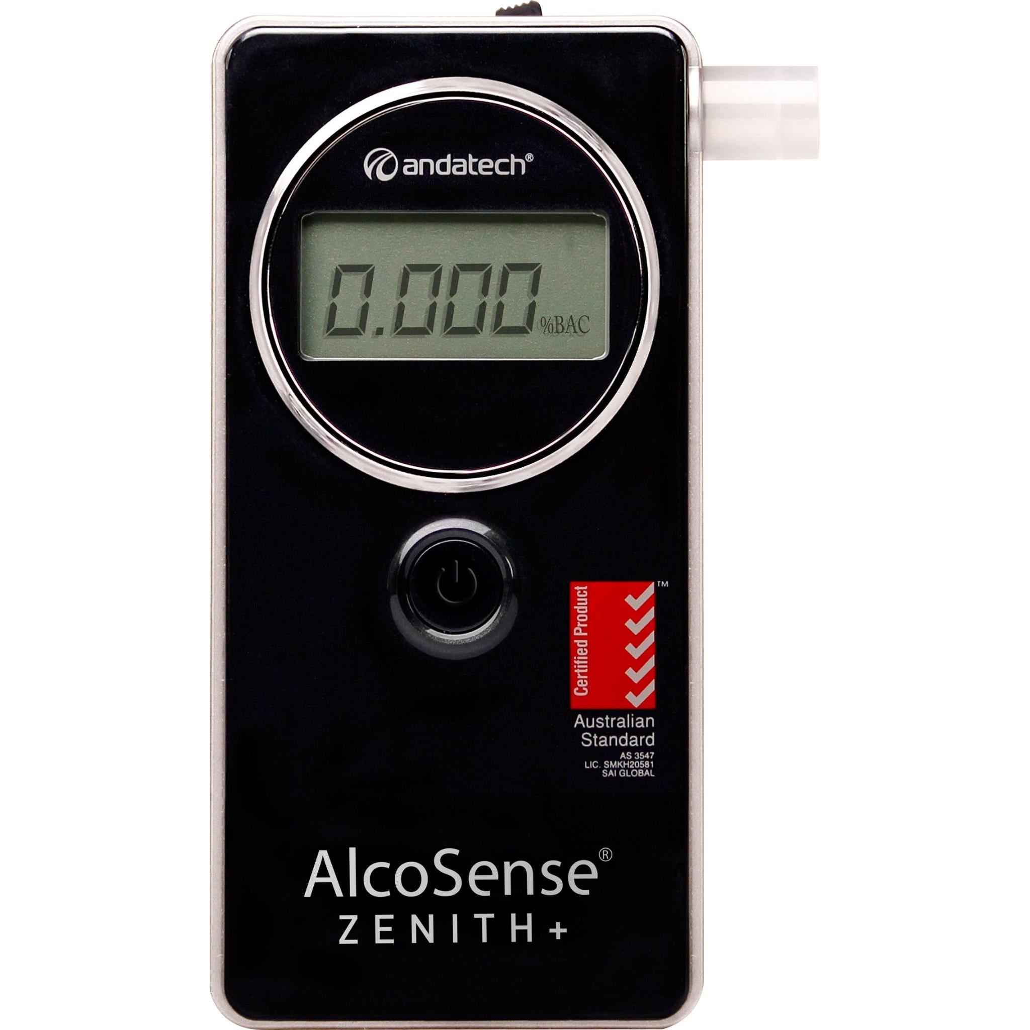 Andatech Alcosense Zenith+ Personal Breathalyser - Professional Alcohol Breath Tester for Accurate BAC Measurement | Perfect for Drivers, Workplace Safety & Personal Use
