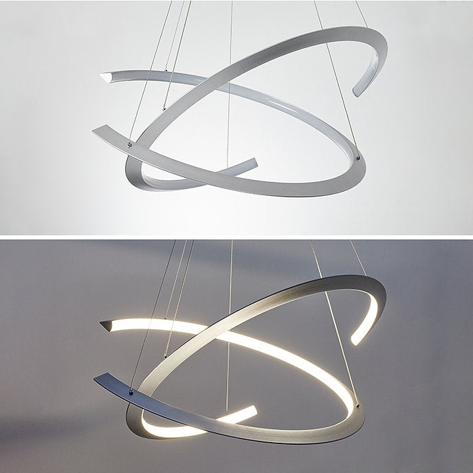 Modern LED ARC D Pendant Light - Stylish Decorative Hanging Fixture for Living Room, Dining Room & Bedroom Lighting