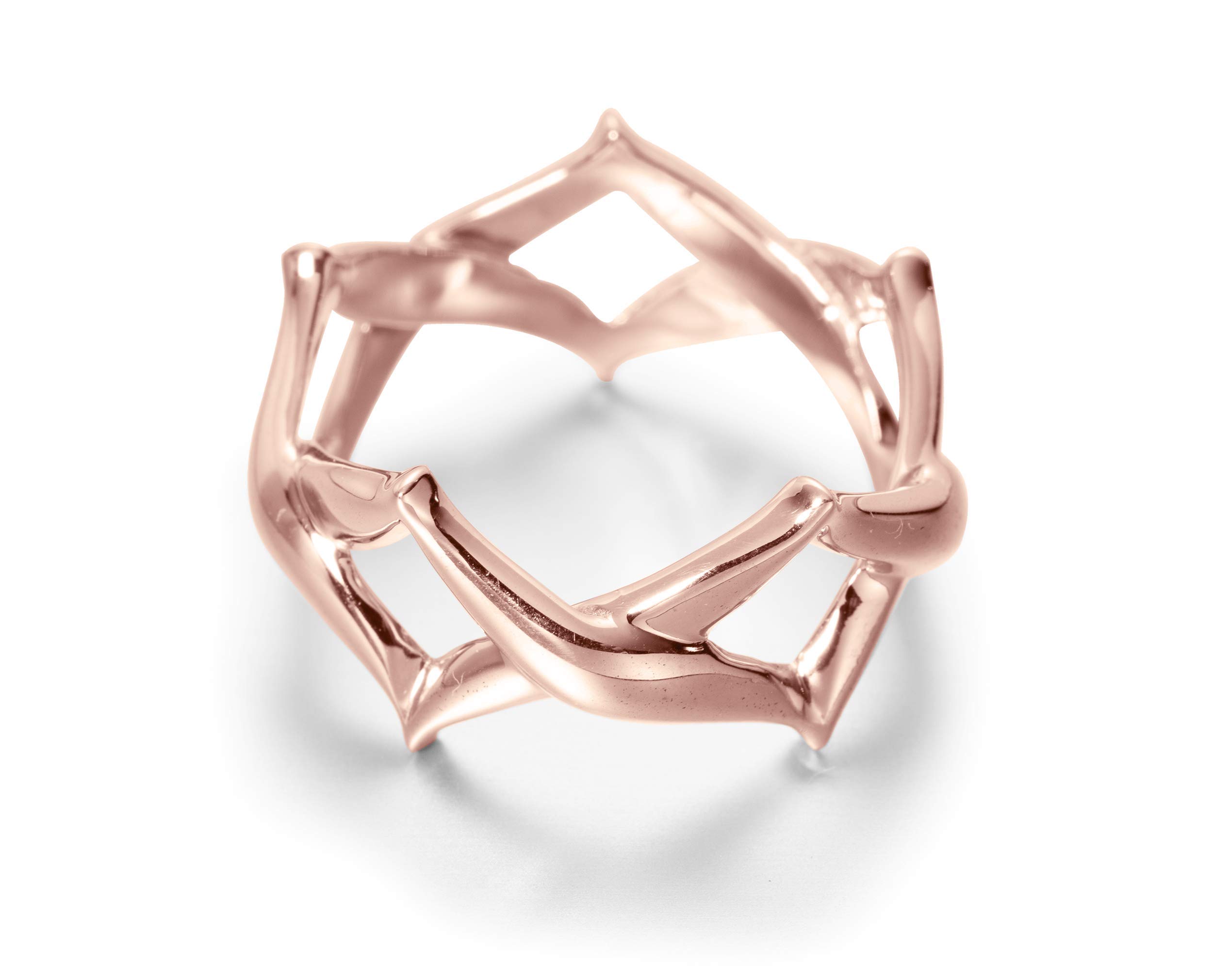 Majade Rose Gold Dipped 925 Sterling Silver Men's Ring - Handmade Promise Ring, Wedding Band & Birthday Gift for Boyfriend - Gun Metal & Rose Gold Plated Eternity Band - Perfect for Anniversaries, Engagements & Special Occasions
