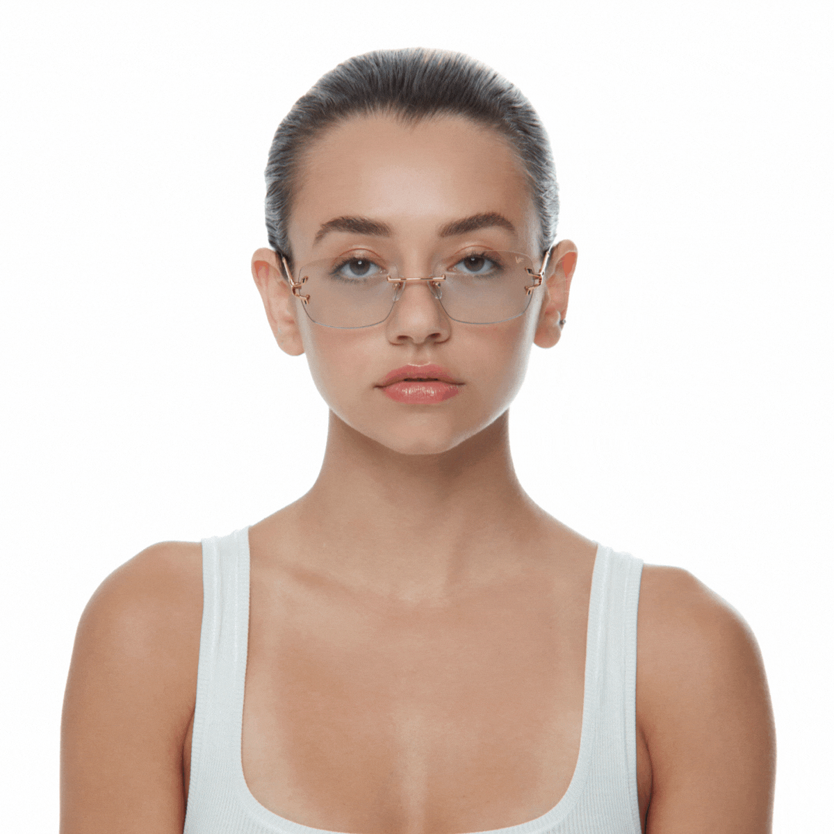 24KT Gold Rimless Drill Mount for Glasses - Premium Eyewear Accessory for Bal Harbour Style | Perfect for Reading, Driving & Fashion