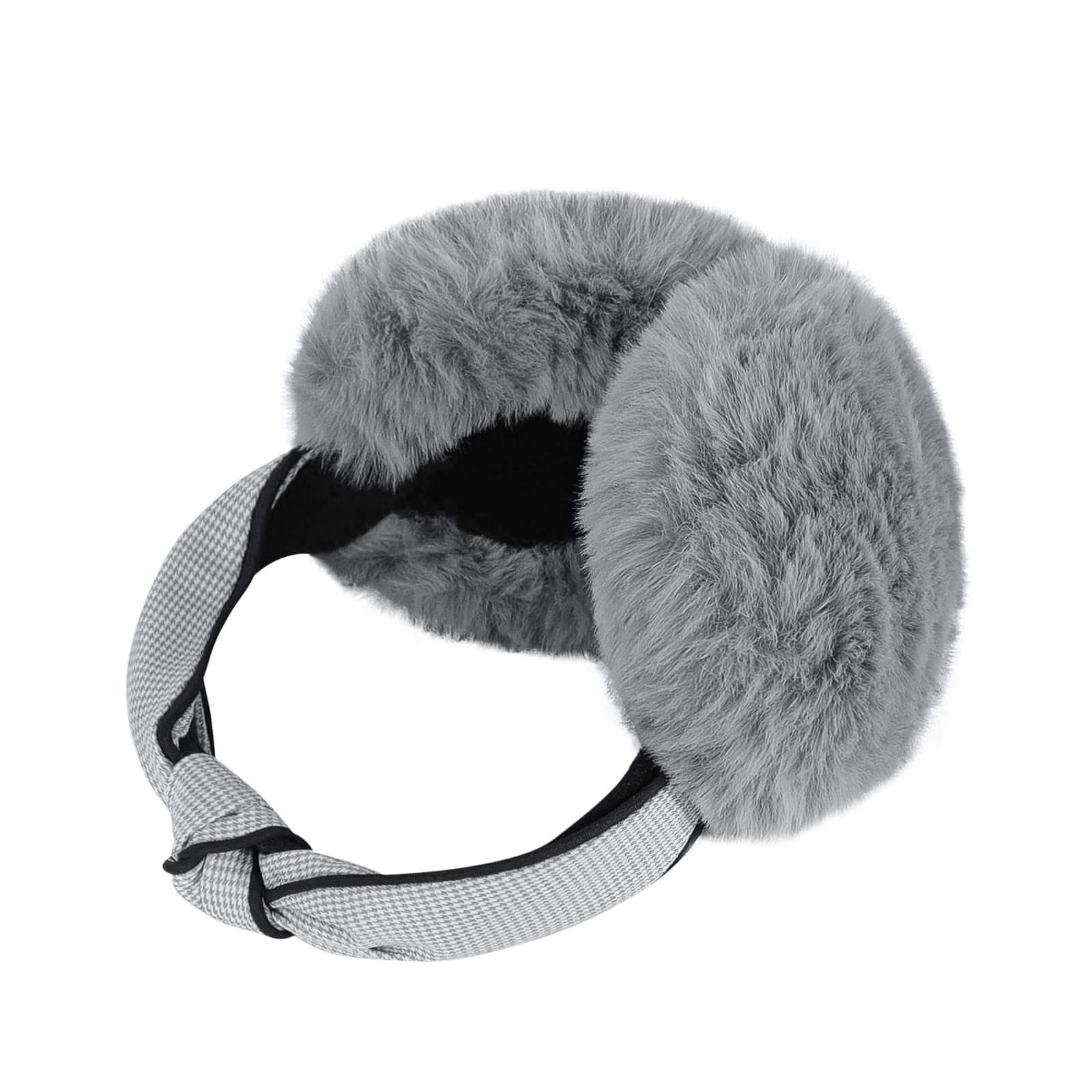 **Women's Fluffy Faux Fur Earmuffs – Winter Warm Ear Warmer, Soft Plush Adjustable & Foldable Headband for Cold Weather – Perfect for Skiing, Snowboarding & Outdoor Activities**