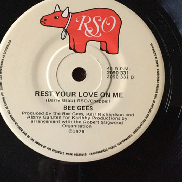Bee Gees – Too Much Heaven / Rest Your Love On Me Vinyl Record – Classic 70s Disco Music for Collectors & Fans – Perfect for Home Listening & Retro Parties
