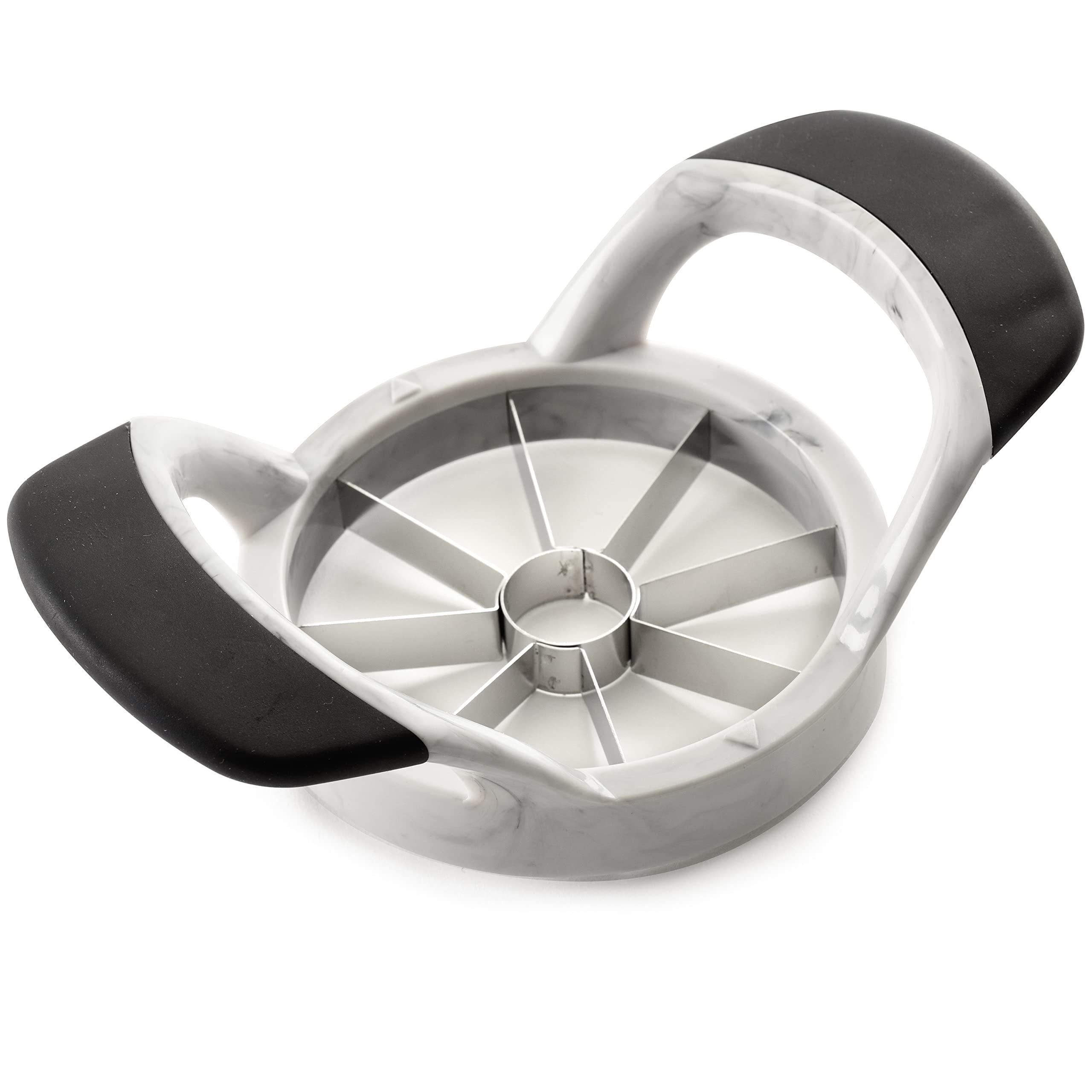 Norpro Grip-EZ Apple Corer and Fruit Wedger - Stainless Steel Blade with Non-Slip Marble Handle - Perfect for Making Apple Slices, Fruit Salads, and Healthy Snacks