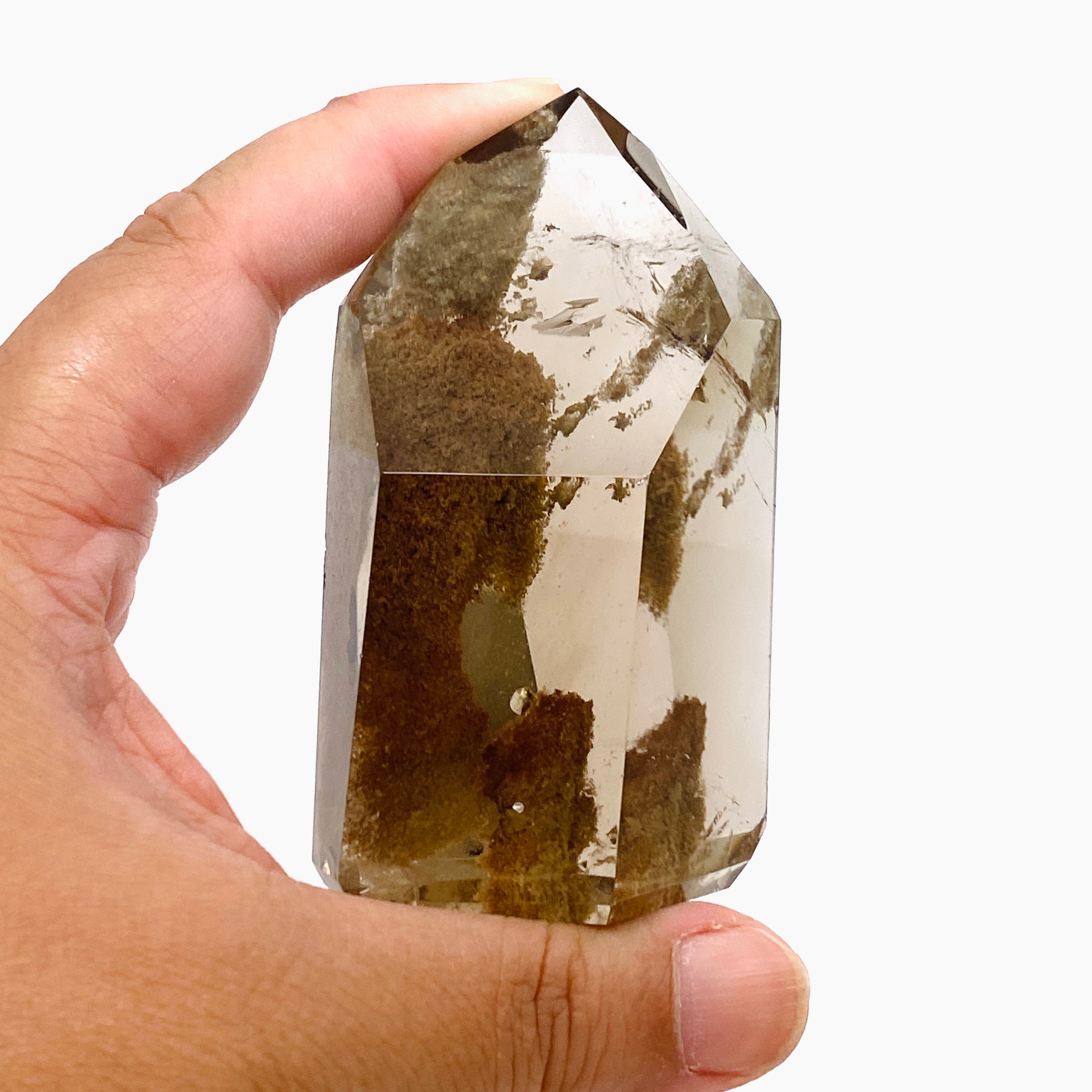 Smokey Inclusion Quartz Generator IQG 01 - Premium Crystal Healing Tool for Meditation, Energy Cleansing & Spiritual Growth - Perfect for Reiki, Yoga & Home Decor